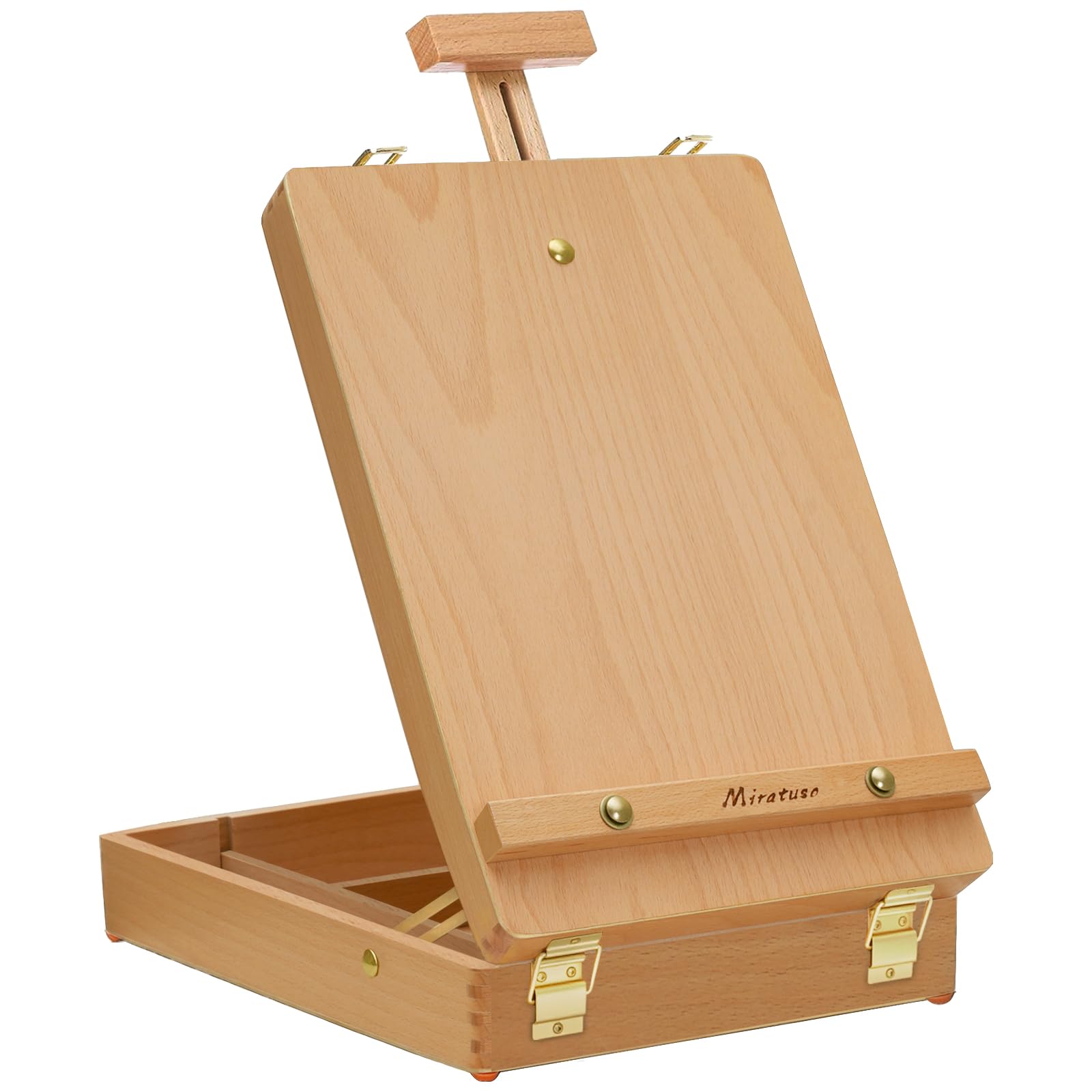 Photo 1 of Tabletop Art Easel for Painting, Premium Wooden Sketchbox, Portable Desktop Painting Easel for Student Artist Beginner