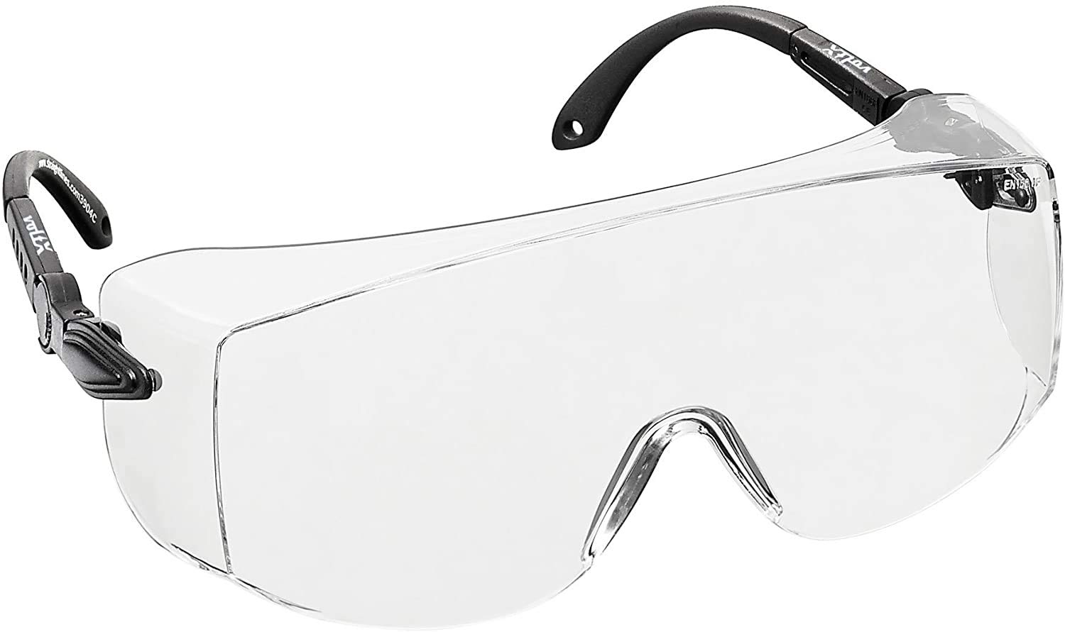 voltX OVERSPECS Safety Goggles Over Glasses – Large Fit, Anti-Fog, Scratch-Resistant, UV400 Protection Adjustable Temples, Clear Lens CE EN166F & UKCA