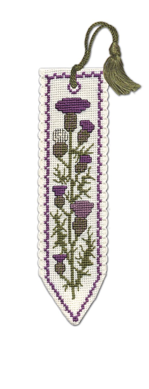 Scottish Thistle Bookmark Cross Stitch Kit - Textile Heritage