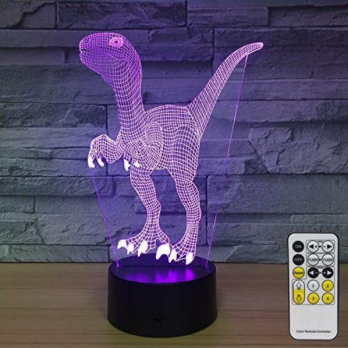 NINE SQUARE EGOU Night Lights for Kids Dinosaur Decorations 7 Colors Change with Remote Baby Night Light Beside Lamp Kids Lamp Children's Night Lights As a Gift Idea for Girls and Boys