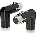 Coda Right Angle XLR Adapter (2 Pack) - 90 Degree Adjustable Male to Female XLR Connector, Durable Universal 3-Pin Fit, Plug and Play Setup for Musicians & Audio Engineers, Crystal Clear Audio Quality