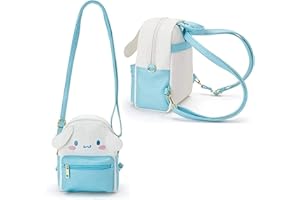 ALORVE Anime Cute Cartoon Bag Cosplay Shoulder Bag Backpack Handbag PU Schoolbags for Kids Girls Fans(BLUE)