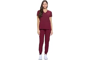 Natural Uniforms Womens Essential Cool Stretch Jogger Scrub Set with Regular and Petite Sizes