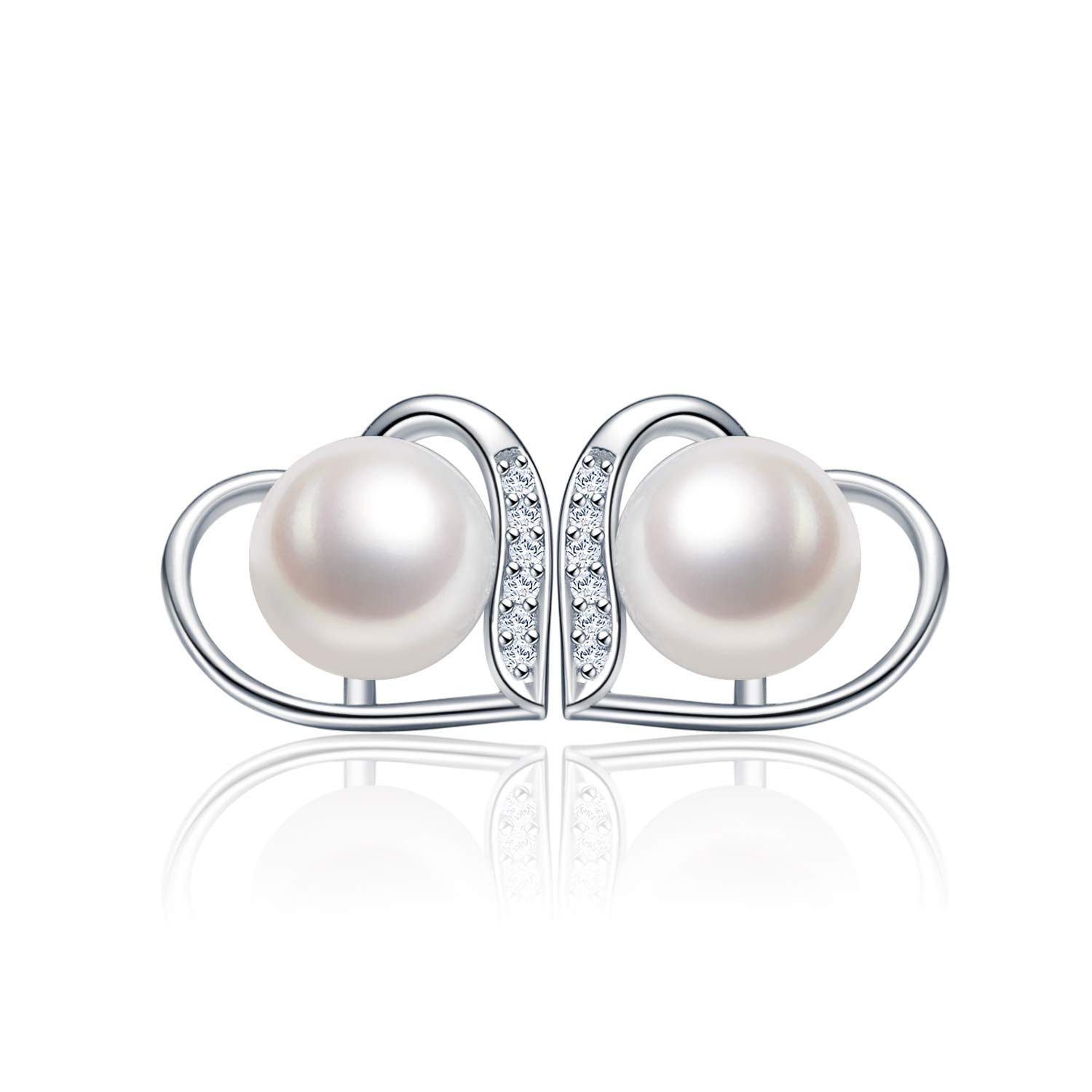 VIKI LYNN Women 925 Sterling Silver 6-7mm Freshwater Pearl Earrings