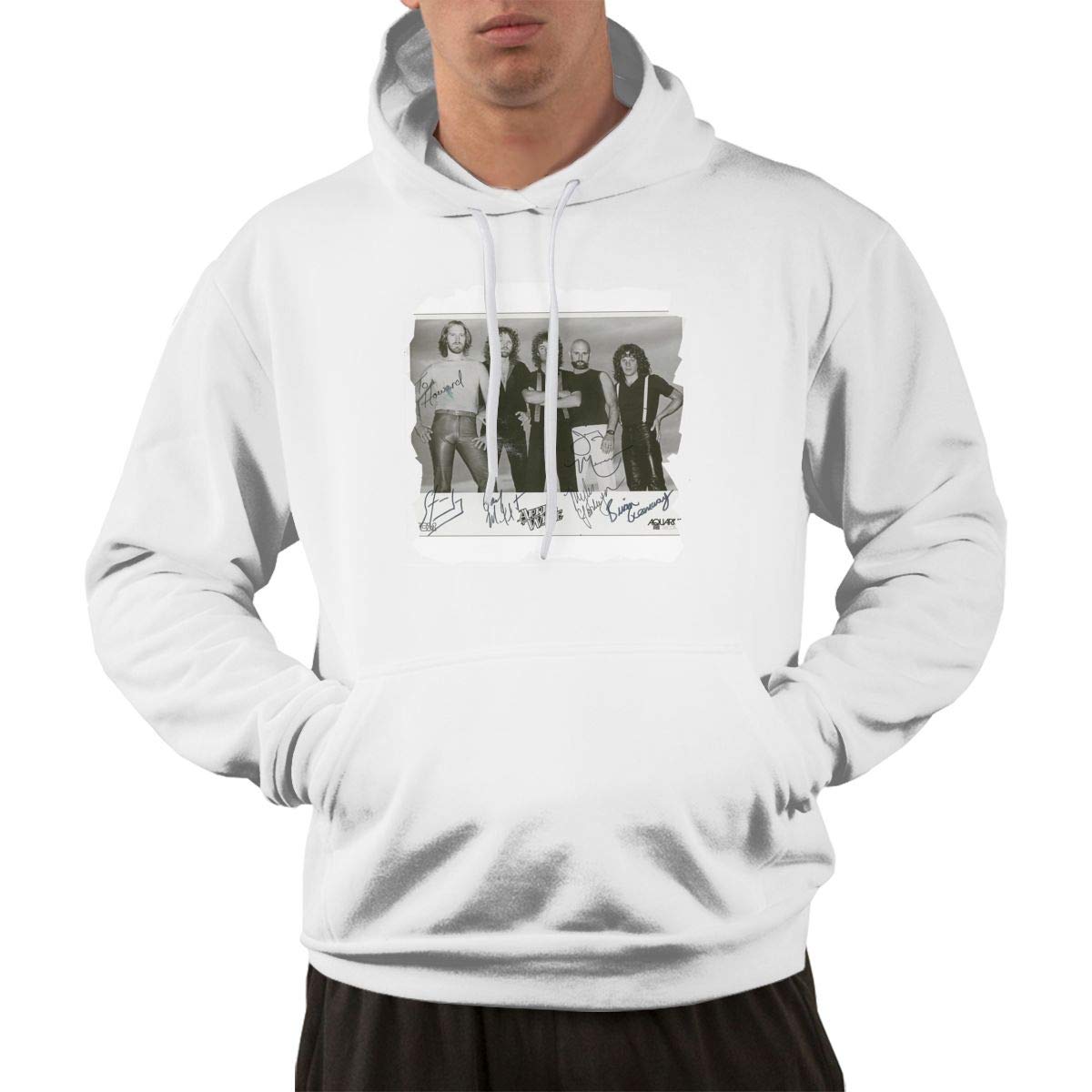 Erman Pullover Retro Print April Wine Fashion Hooded Shirts With Pocket L