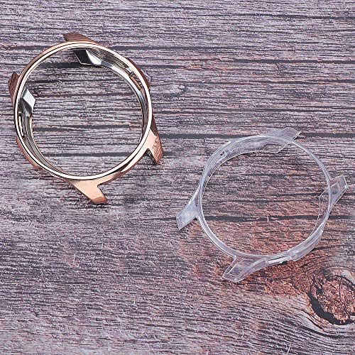 EZCO Compatible Samsung Galaxy Watch 42mm Case (2-Pack), Soft TPU Plated Case Protector Bumper Shell Compatible Samsung Galaxy Smart Watch