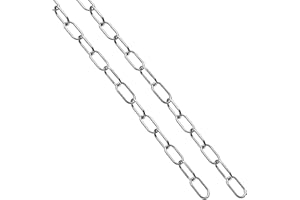 hannger Stainless Steel Chain, 1/8 in × 6.56 Ft Small Strong Chain Link Chain, Light Duty Chainlink Utility Metal Decorative Chain Camping Pet Dog Chain Hanging Chain for Bird Feeder Planters Signs