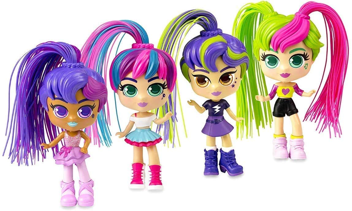CURLIGIRLS Curli Girls 82082 Single Pack by Silverlit, Hairdressing Dolls, Magic Hair, Includes Accessories, 1 x Doll, 15 cm, Colourful, from 3 Years