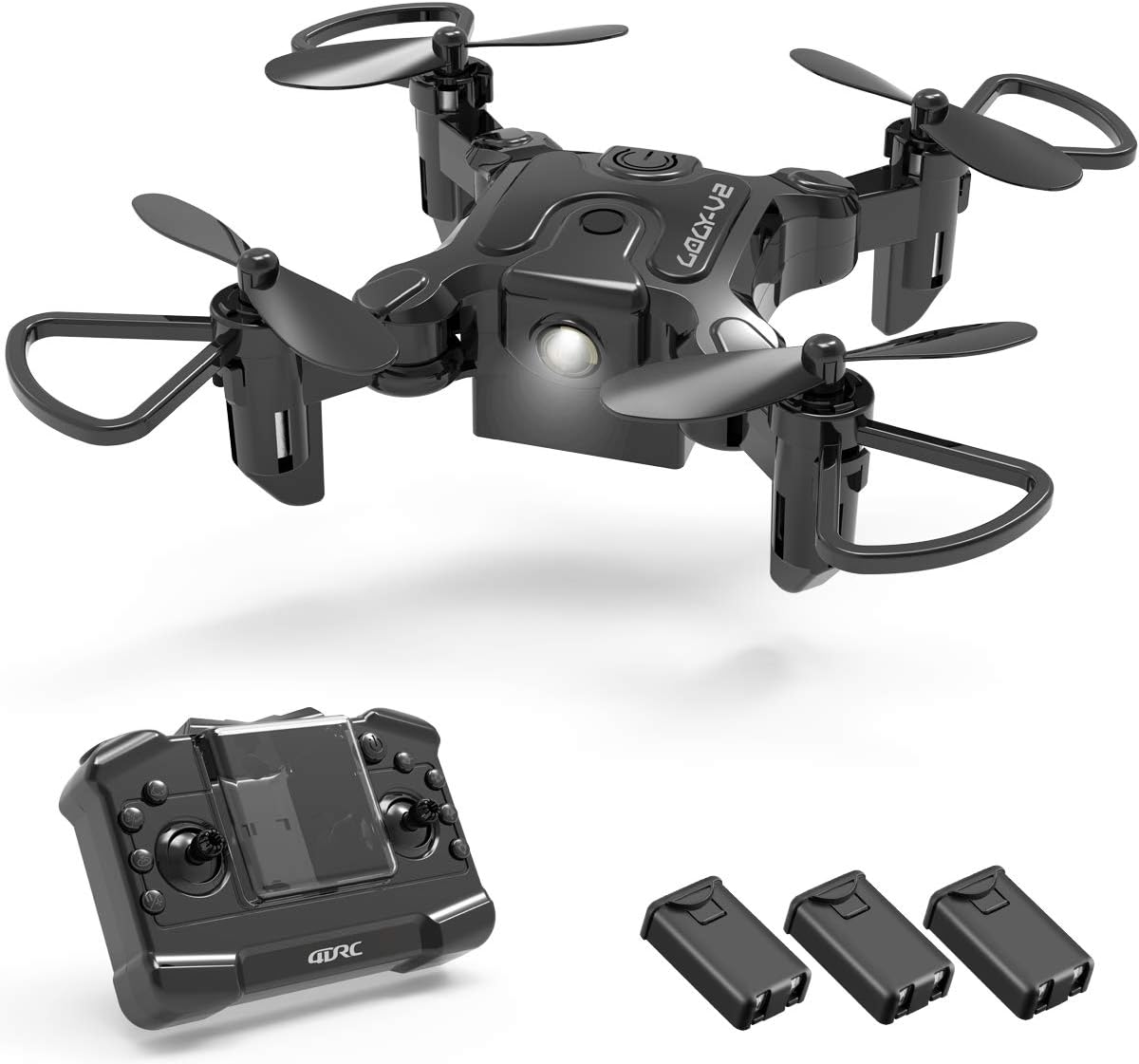Mini Drone TEEROK Y19 Pour Enfants - LED, Auto Hover, 3 Batteries - Bleu