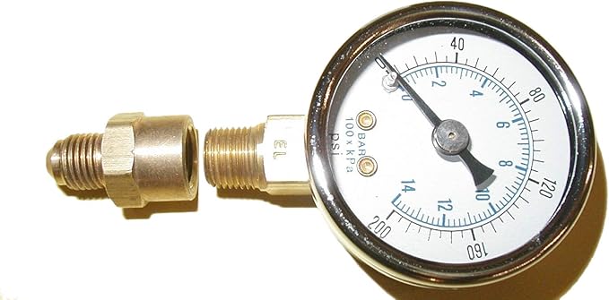 Amazon.com: Oil Burner Fuel Pressure Test Gauge 0-200 PSI Fits Beckett