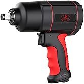 AEROPRO TOOLS 1/2-Inch Air Impact Wrench, Twin Hammer, 1200FT-LBS, 7500RPM, High Torque Pneumatic Impact Wrench, 1/2 Drive Air Impact Gun for Auto Repair, Tire Shop
