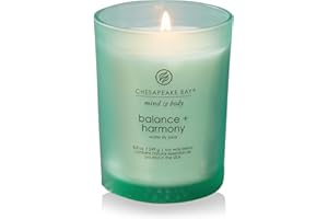 CHESAPEAKE BAY CANDLE Chesapeake Bay Balance + Harmony Scented Candle Water Lily Pear Fragrance 50 Hours Burn Time Warm & Decorative Soy Wax Blend
