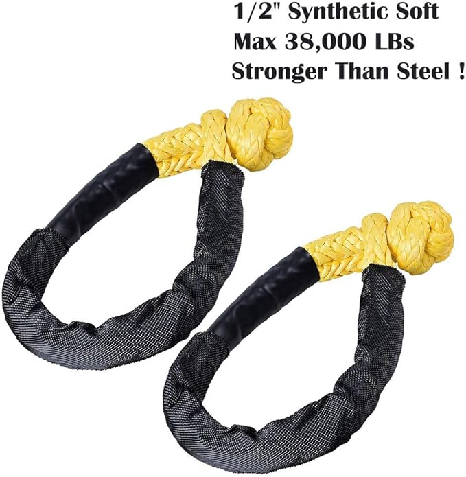 samman Synthetic Soft Shackle Rope Yellow 38,000 lbs