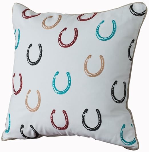 Amazon Com Rod S Montana Horseshoe Pillow Home Kitchen