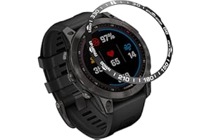REYDA Watch Bezel Compatible for Garmin Fenix 7 Bezel Ring, Stainless Steel Watch Bezel Loop Adhesive Cover Scratch Resistant Collision Protection Metal Bezel Styling Dial Circle for Garmin Fenix 7