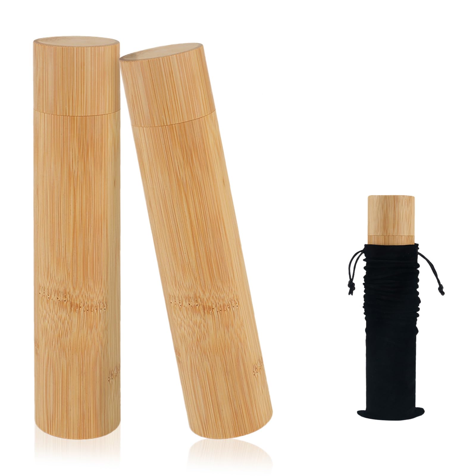 Eco Bamboo Scattering Urn - Biodegradable Scattering Tube for Ashes - Small Cremation Urn for Adult Ashes, Eco Friendly Set of 2