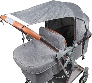Sonnensegel für Kinderwagen Babywanne TBoonor flexibler Baby Sonnenschutz Kinderwagen mit UV Schutz 50+ Universal Staubdicht/Winddicht Sonnendach für Kinderwagen und Buggy