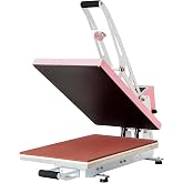 Montary 16x24 Commercial Grade Semi-Automatic 1800W High Pressure Multifunction Heat Press Machine: Boasting a Slide Out Lower Platen, Fast Heating, Pink