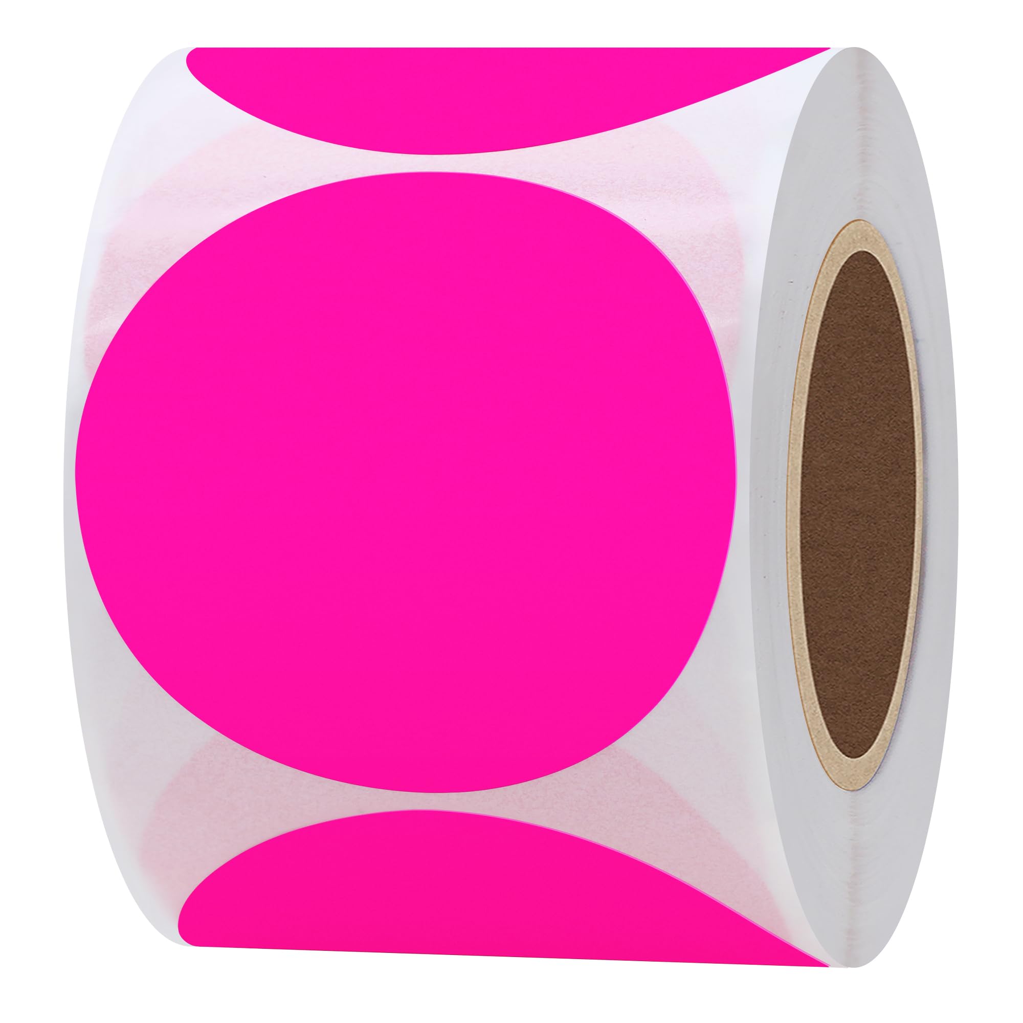 Hylabelest Fluorescent Pink Round Stickers 2 Inch Color Coding Dots Labels Total 300 Per Roll (Fluorescent Pink, 2")