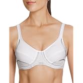 Berlei Women&rsquo;s Electrify Mesh Underwire Sports Bra- Non Padded, high Impact, Maximum Support, White (White), 32C, 1 Piece