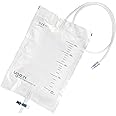 Ugo 2L Night Bags (x10) – Urine Drainage Bags/Catheter Night Bags, T Tap or Lever Tap with Kink Free Connection (Pack of 10) (Ugo 11 - Single Use T Tap, Sterile)
