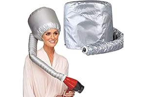 WINVIN Portable Soft Bonnet Hood Hair Blow Dryer Attachment - Adjustable Hooded Dryer, Portable Hair Salon Heat Cap for Drying,Styling,Curling and Deep Conditioning,Relax, Speeds Up Drying Time at Home