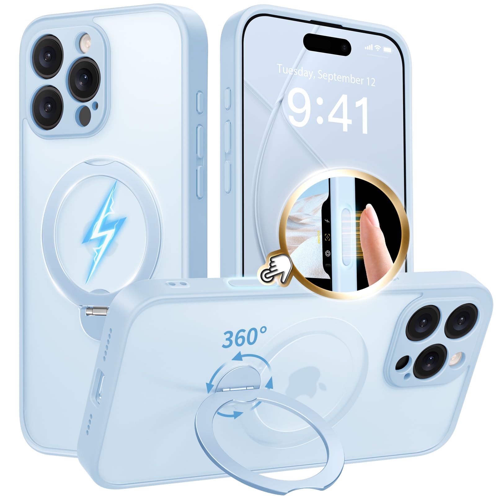 GolbinBox 360° Spin Magnetic Stand for iPhone 16