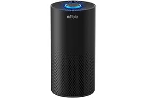Afloia Air Purifiers for Home Large Room Up to 1076 Ft², 3-Stage Filter Air Purifiers for Bedroom 22 dB, Air Purifiers for Pets Dust Dander Mold Pollen Odor Smoke, Kilo Black, 7 Colors Light