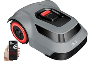 Redkey MGC500 Robot Lawn Mower with 393ft Boundary Wires for 0.12 Acre (1/8 Acre), 45% Slope, 70Mins Runtime, Auto Recharge, Automatic Robotic Lawn Mower w/Precise Location & Breakpoint Detection