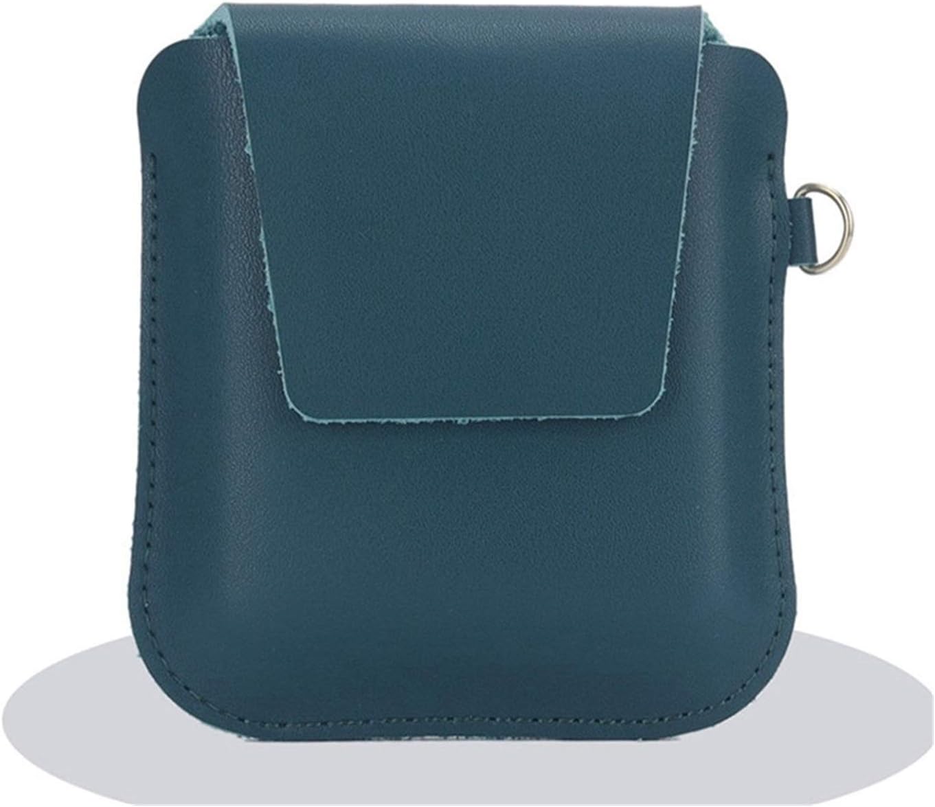 Zhusha Genuine Leather Storage Bag Leather Soft Protective Case Shockproof Cover for Samsung Galaxy Z Flip SM-F700F (Color : Green, Size : Sling Style)