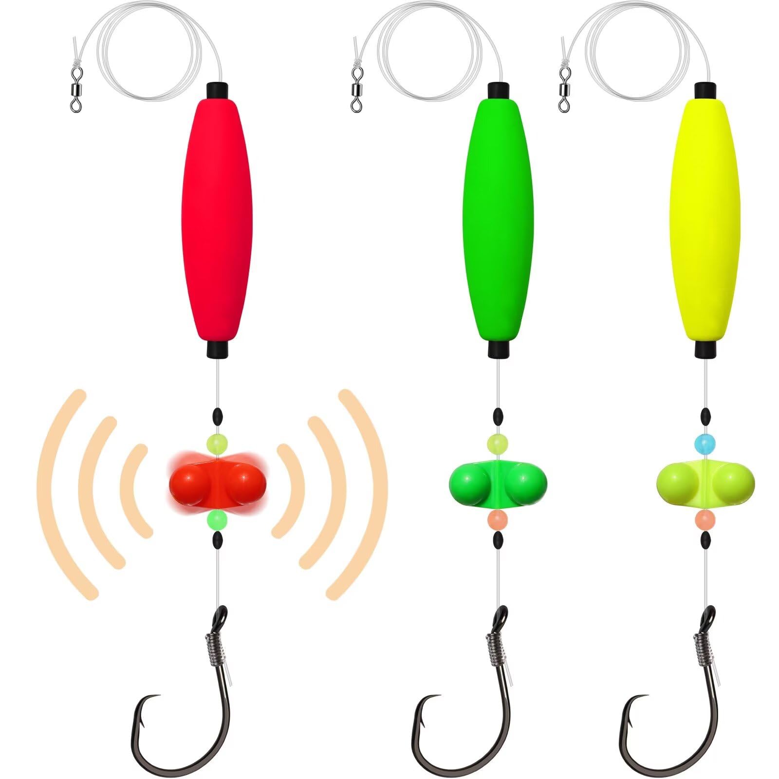 Dovesun Catfish Rigs Catfish Float Rigs 3PCS Catfishing Tackle Santee Rig Circle Hooks for Peg Floats Catfish 8/0 Hooks
