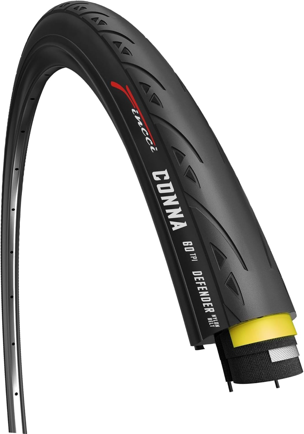 Fincci Racing Bike Tyre 700с x 23c - Slick Tire 28 inch with 1mm Nylon Protection 60 TPI for Race, Gravel, Carrera, Road, Cycling, and Touring Bicycles - 23-622