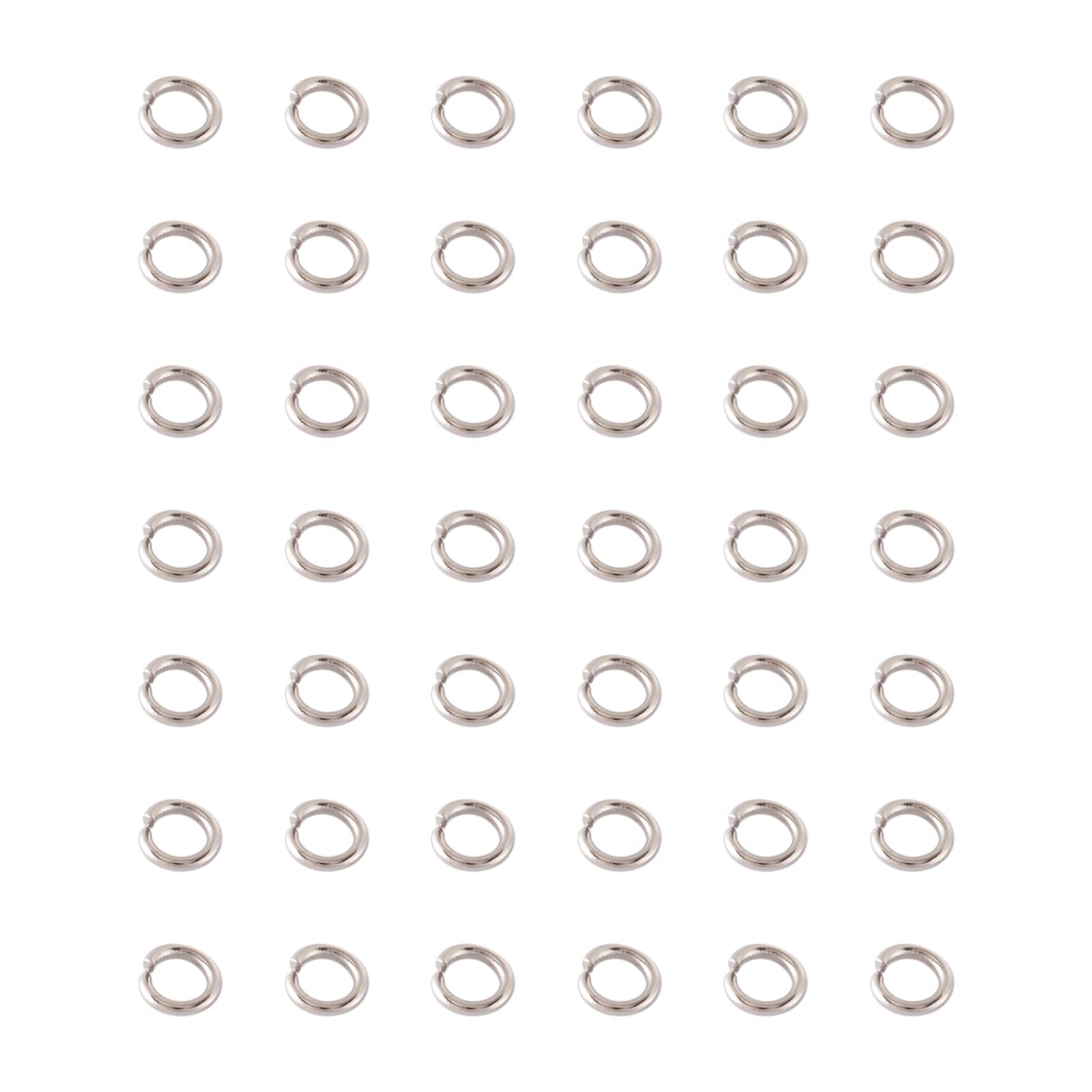 PandaHall 2000pcs Stainless Steel Open Jump Rings 4mm Round 0.8mm Thick Metal Round Unsoldered Ring Connectors for Chainmail Jewelry Making