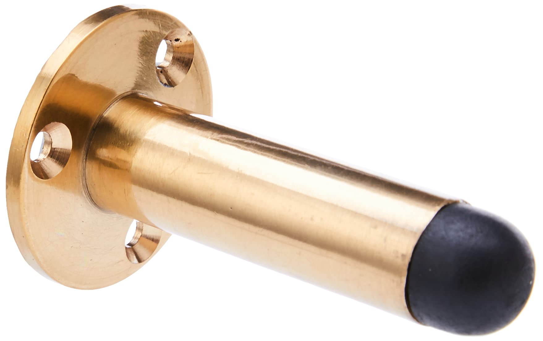 Merriway® BH01611 63mm (2.1/2 inch) Wall Mounted Pillar Door Stop Stopper - Polished Brass