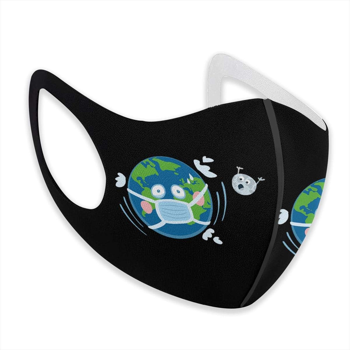 Coron-Avirus Earth Washable Reusable Mask Anti Dust Mouth Face Mask Black