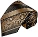 Bronze and Black Paul Malone Silk Tie and Pocket Square