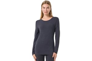 Merino Protect 100% Merino Wool Base Layer Women Thermals Underwear Lightweight Soft Long Sleeve Shirt for Hiking Skiing