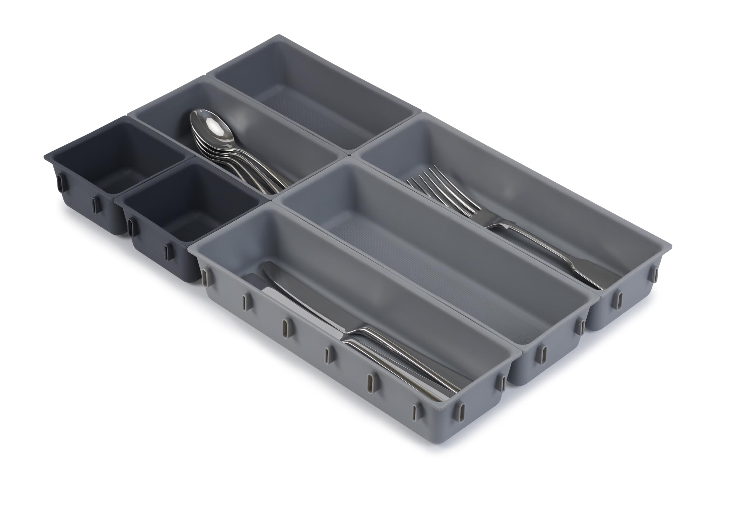 Joseph Joseph Blox Drawer Organiser Set, Grey, 7 piece