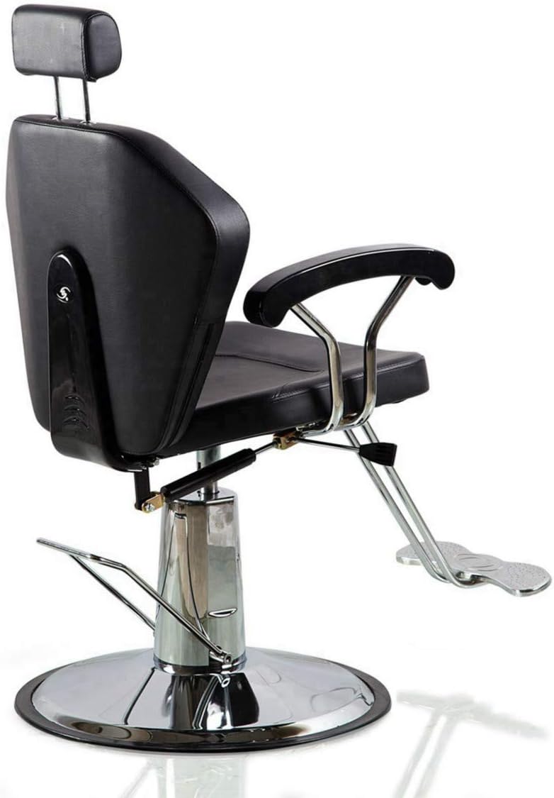 Salon Style 360 Degrees Rolling Swivel Hydraulic Reclining Beauty Spa Styling Chair with Movable Headrest New All Purpose Professional Salon Chair Black: Kitchen & Dining