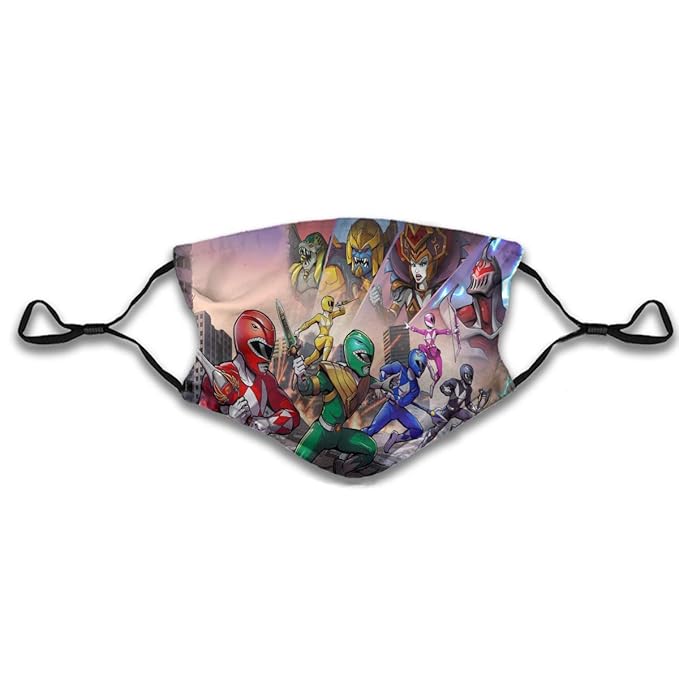 Crysss Power Rangers Face Mask for Women & Men Adjustable Reusable