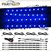 Partsam 4pcs Universal 9-3528-SMD 3 Mode Blue interior strip kit