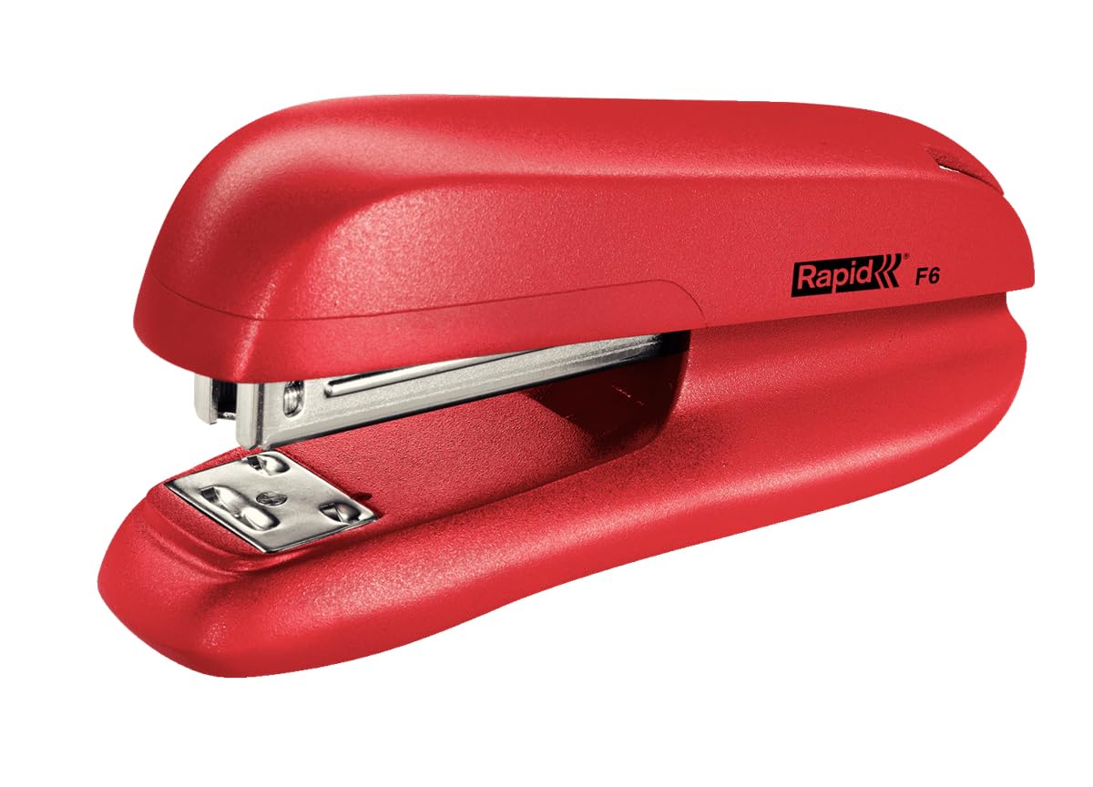 Rapid F6 Small Half Strip Stapler, 20 Sheet Capacity, Stapling, Tacking and Pinning, Compact Design, Red, 5000270