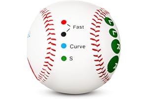 RoundFunny Training Baseball with Finger Placement Markers Baseball Training Equipment for Teenagers Beginners to Learn Multiple Grips