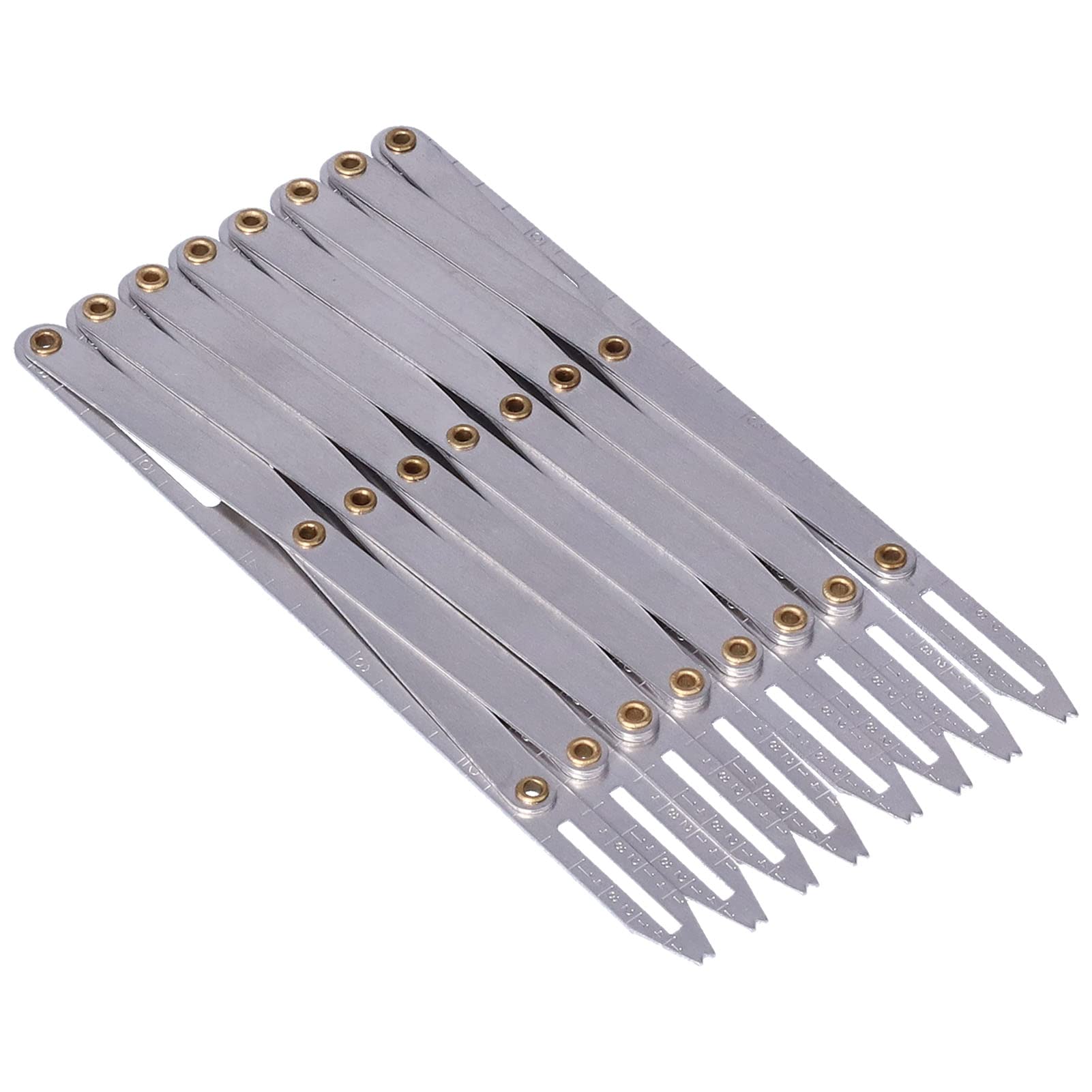 Dioche Sewing Gauge Measuring Tool, Aluminum Sewing Gauge Adjustable Length Multifunctional Anti Rust DIY Curtain Accessories for Household