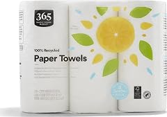 365 by Whole Foods Market, 100% Recycled Jumbo Paper Towels, Ultra-Strong, 135 Sheets per Roll, 3 Count