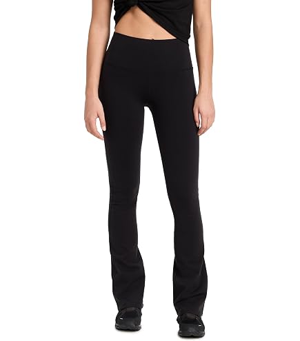ALO HIGH Waist 7/8 Zip IT Flare Legging, Black, L at Amazon