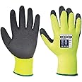 Portwest A140 Thermal Outdoor Cold Protection Glove with Crinkle Latex Grip ANSI, YellowBlack, Large