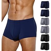 Arjen Kroos Men's Boxer Briefs, Sexy Silky Breathable Ice Silk Mens Trunks Underwear, Underwear for Men 6 Pack