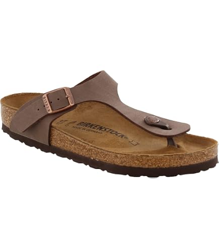 Birkenstock Medina Thong Sandals Mens US 9 Brown Adjustable Buckle Strap Slip On ntroducing the Birkenstock Medina slip-on sandals in mocha  main image 3