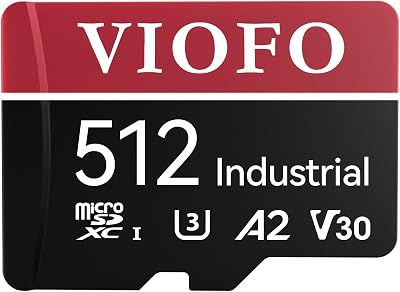 VIOFO 512GB Industrial Grade microSD Card U3 A2 V30 4K Dash Cam Memory Adapter